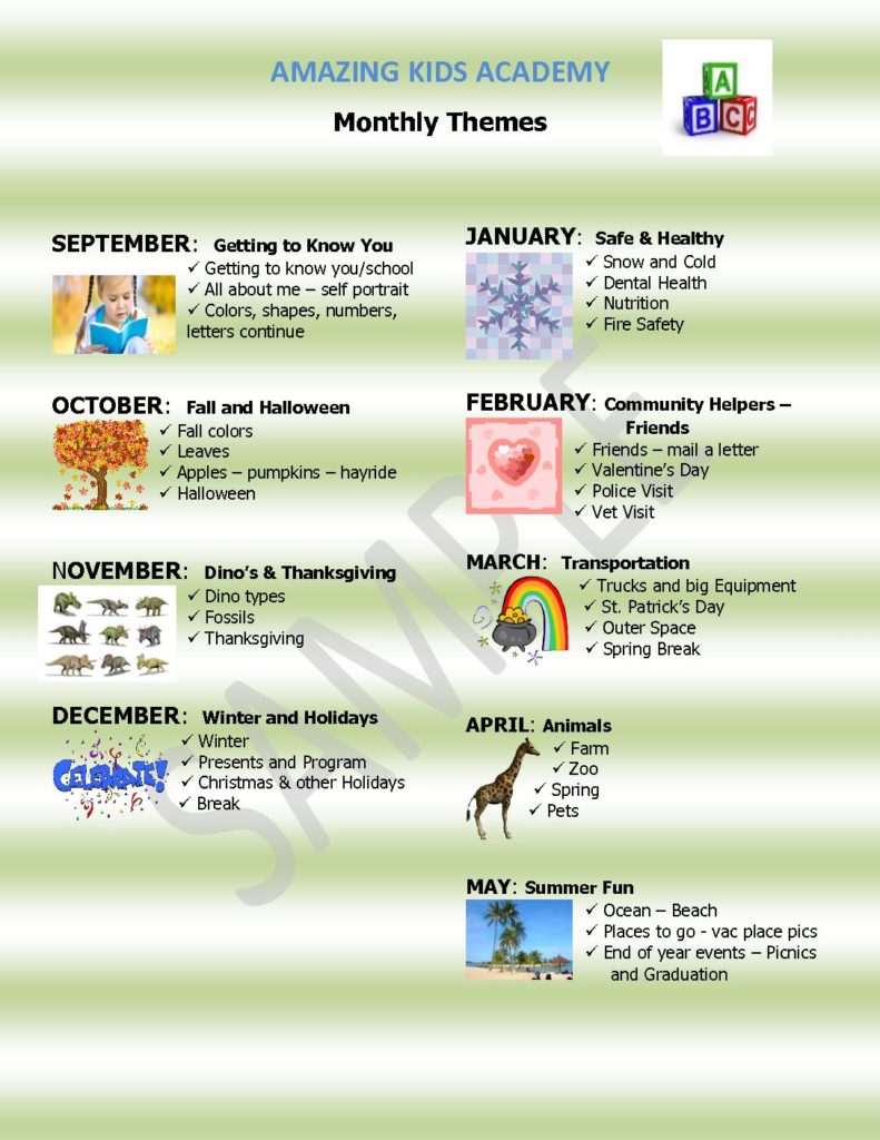Monthly Themes